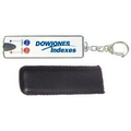 Ultra Thin Rectangular 2-In-1 Laser Pointer and Flashlight w/ Key Chain